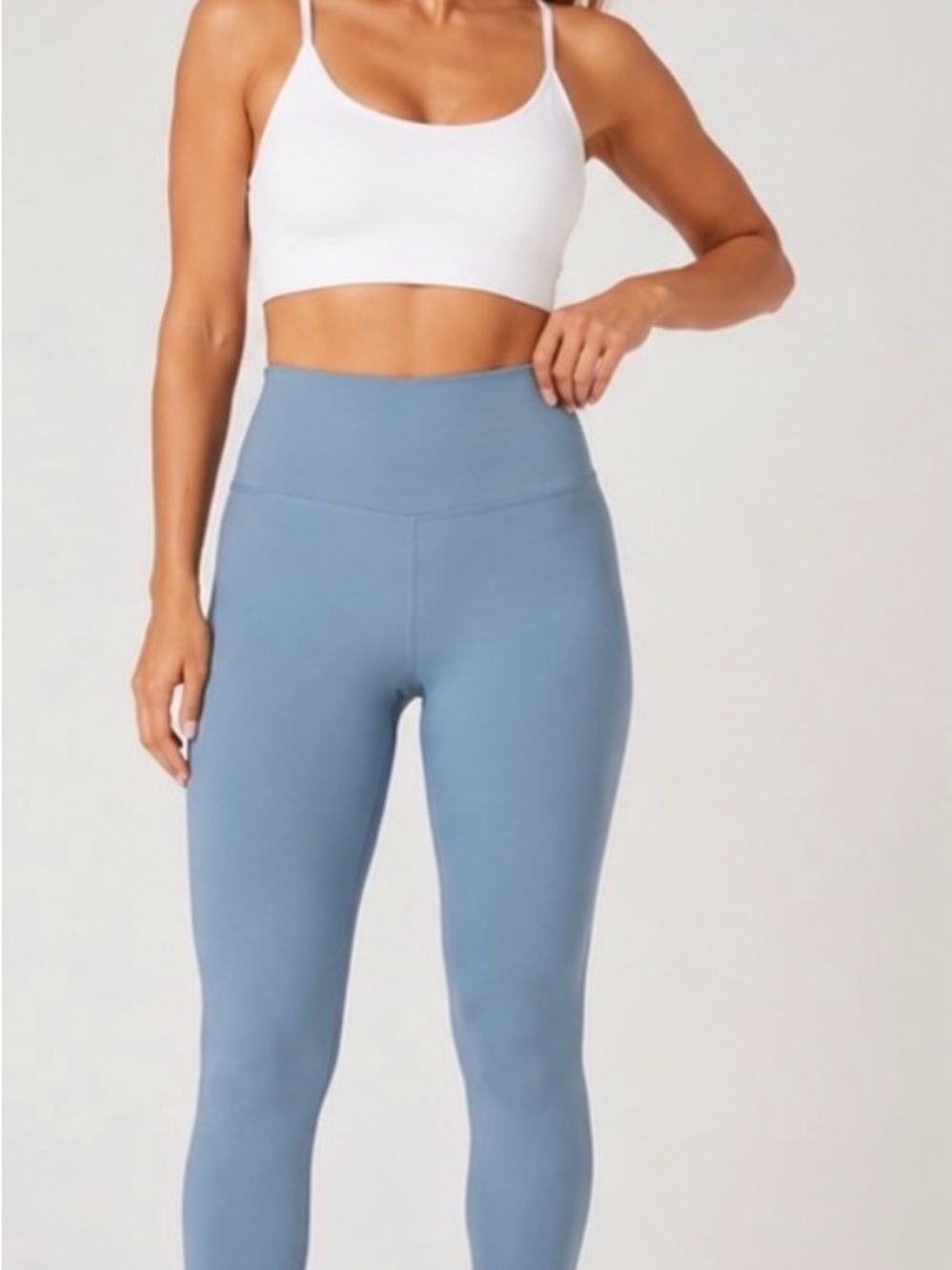 Top Notch brand High-Rise Sculpting Leggings in Dusty Blue